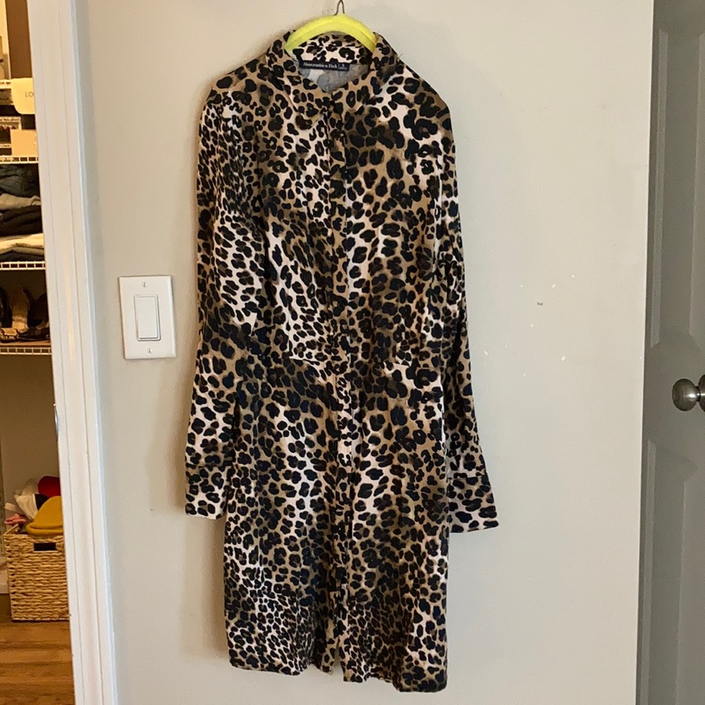 Leopard button down shirt dress!!